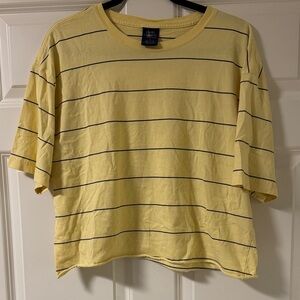 Yellow and Navy Striped Tee